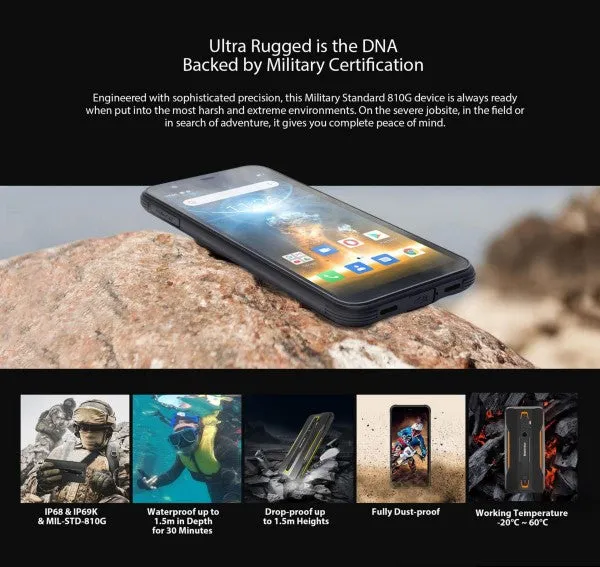 Blackview BV6300 Pro Android 10.0 Rugged Smartphone - 6GB, 128GB, Dual SIM