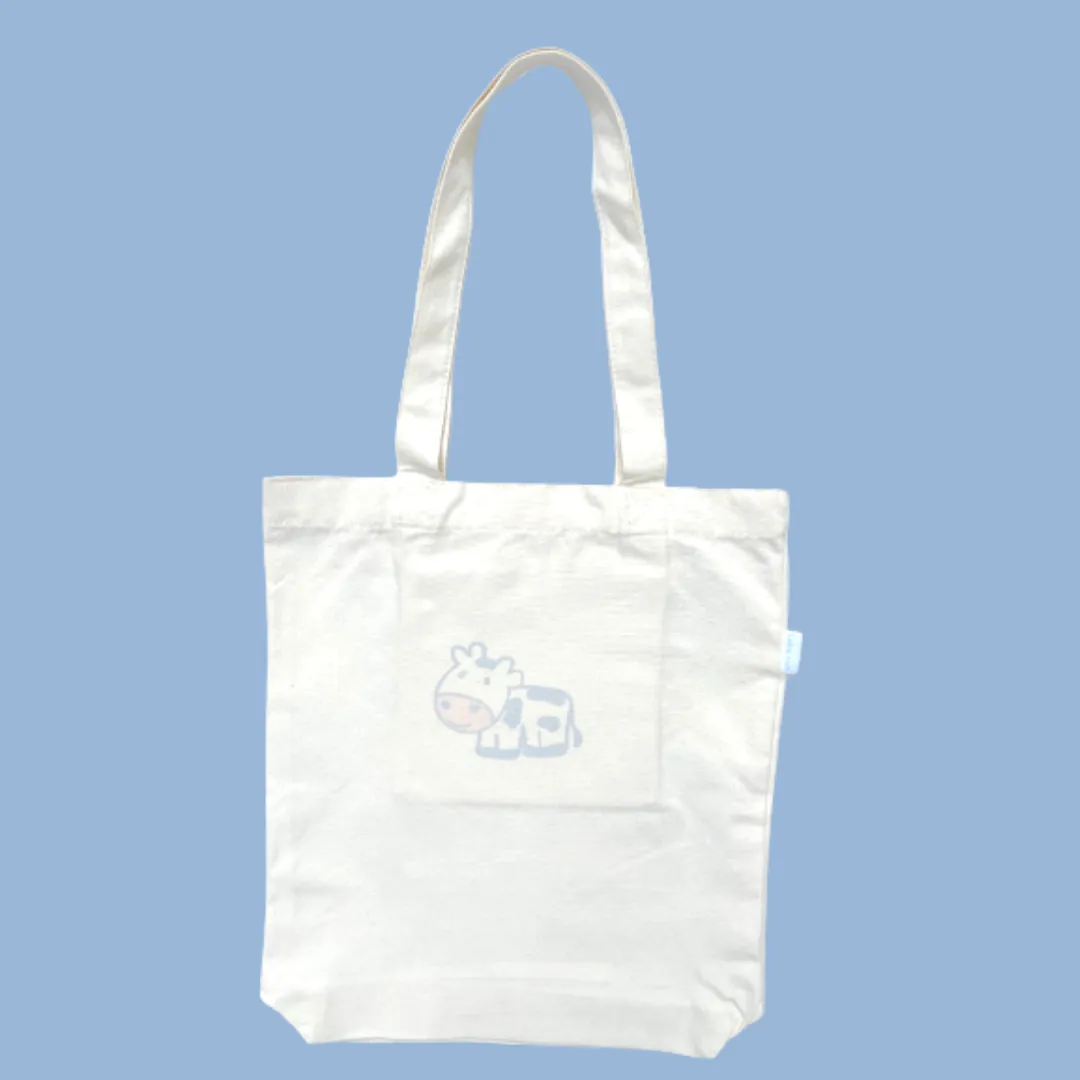 Blue Cow Tote Bag