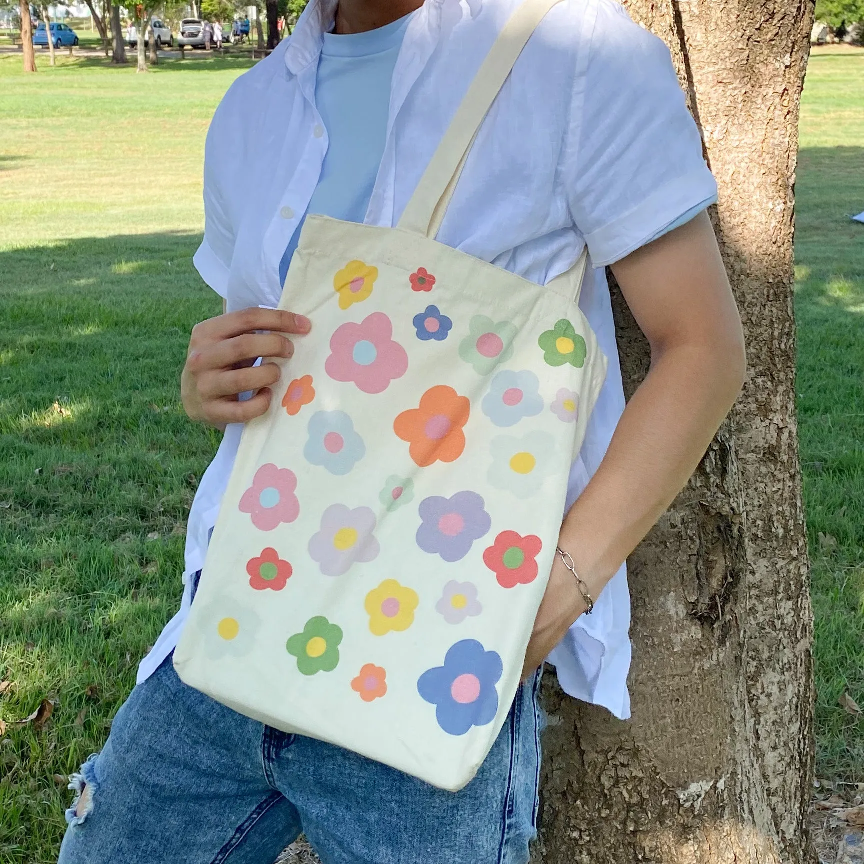 Bright Flower Tote Bag