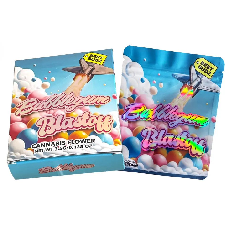 Bubblegum Blastoff (Rocket) Mylar Bag with Box 3.5 Grams | Xotic Packs