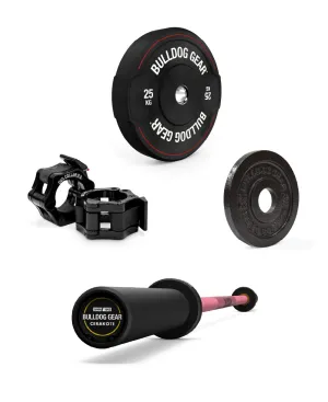 Bulldog Gear - Womens 15kg Barbell & Bumper Plate Bundle