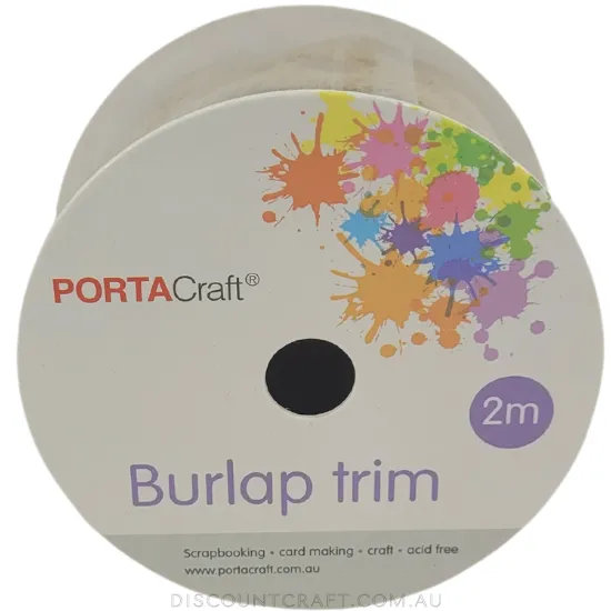 Burlap Trim Rolls 2m - Knitted Burlap Design