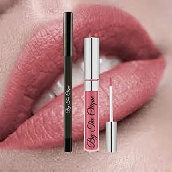 By The Clique Premium Pink Nude Lip Kit | Matte Lipstick and Lip Liner Set | Totally Blushed Tan
