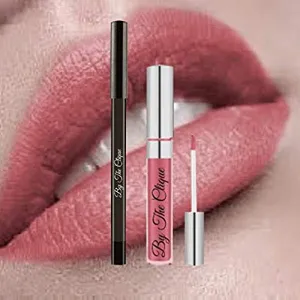 By The Clique Premium Pink Nude Lip Kit | Matte Lipstick and Lip Liner Set | Totally Blushed Tan