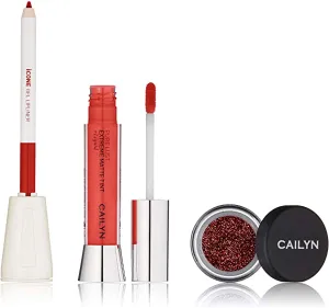 CAILYN Matt To Glitter Lip Trio, Power Red