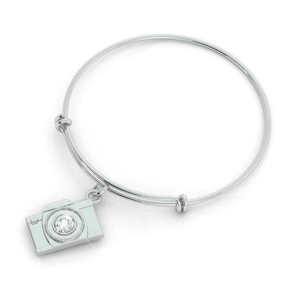 Camera Birthstone Pendant