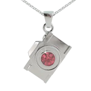 Camera Birthstone Pendant