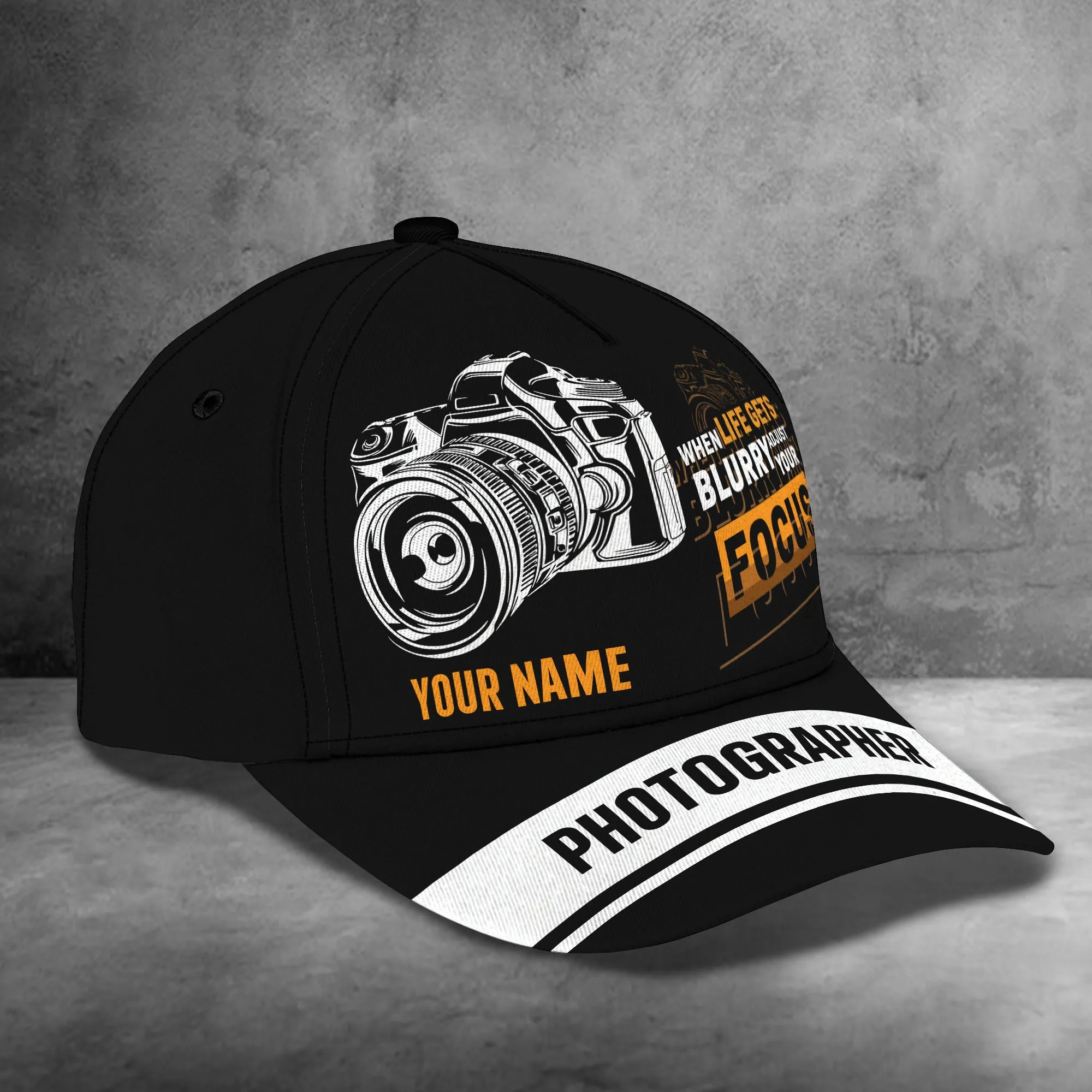 Camera Classic Cap - Personalized Name Cap