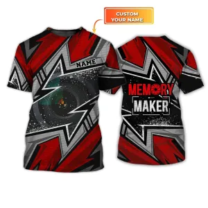 Camera Lens Photographer Memory Maker 3D Shirt Personalized Name