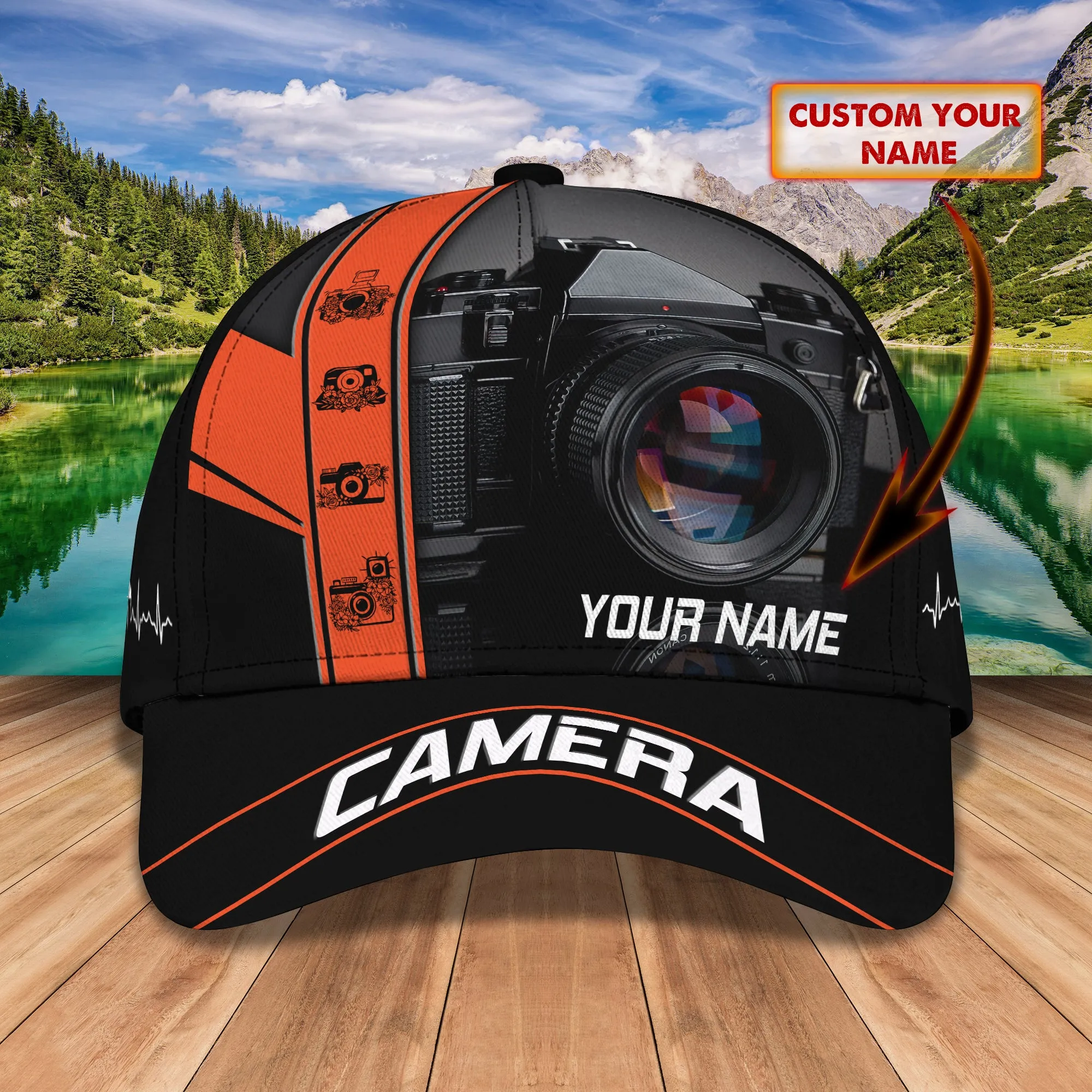 Camera - Personalized Name Cap - 308