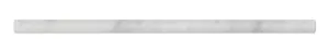 Carrara White Italian (Bianco Carrara) Marble 1/2 X 12 Pencil Liner Trim Molding (10, Honed)