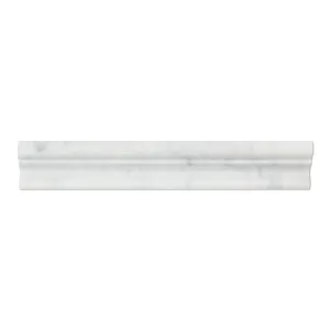 Carrara White Italian (Bianco Carrara) Marble Crown Mercer Molding Trim, Polished