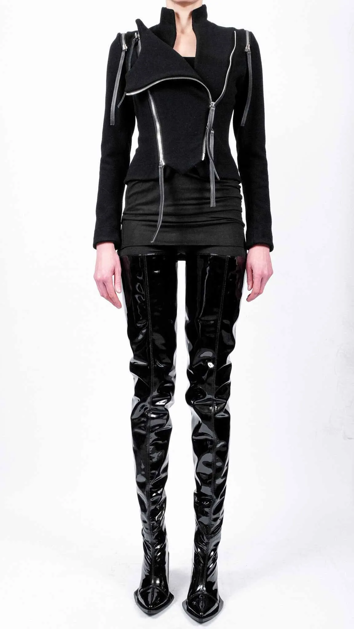 Cashmere Coat with Zippers