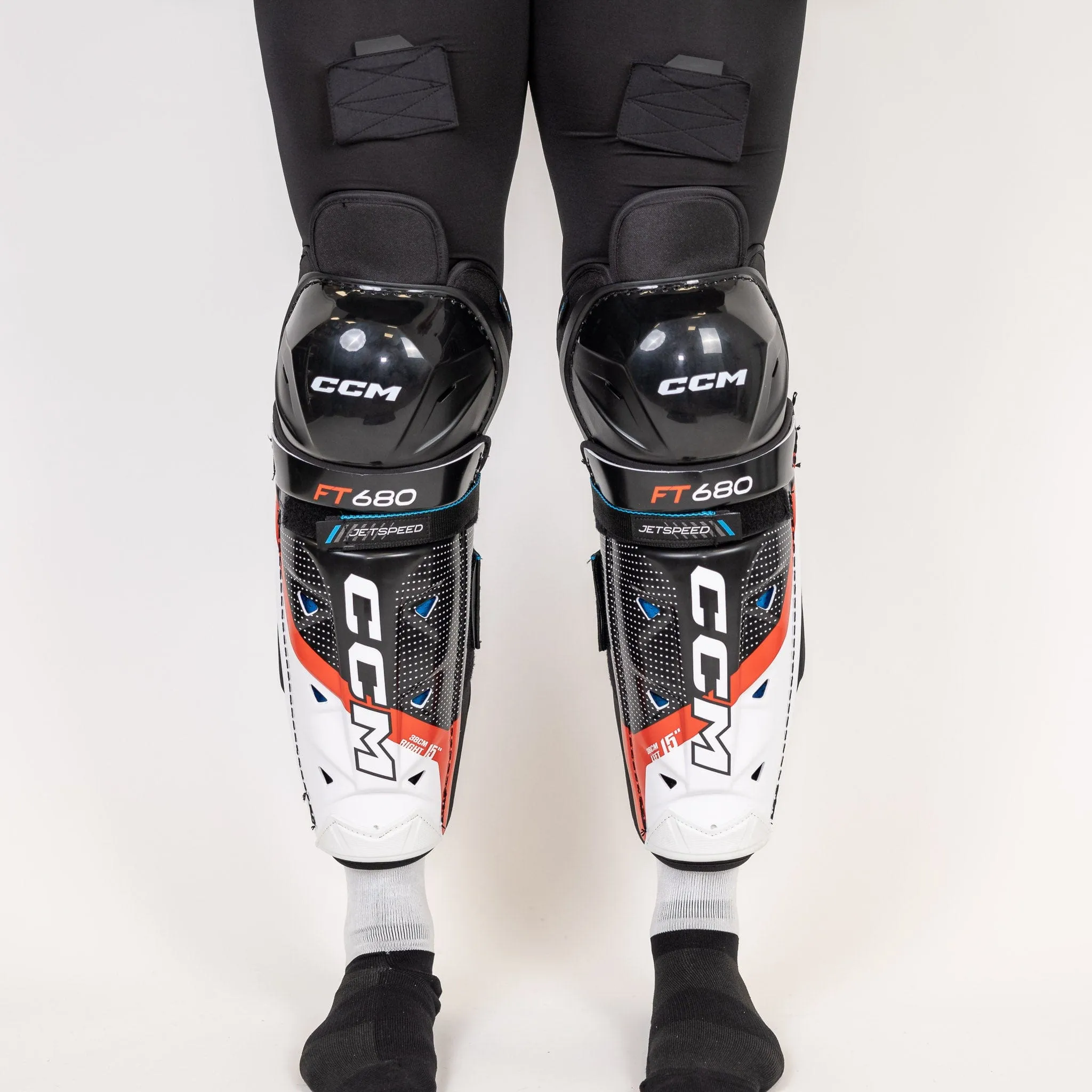 CCM Jetspeed FT680 Senior Hockey Shin Guards