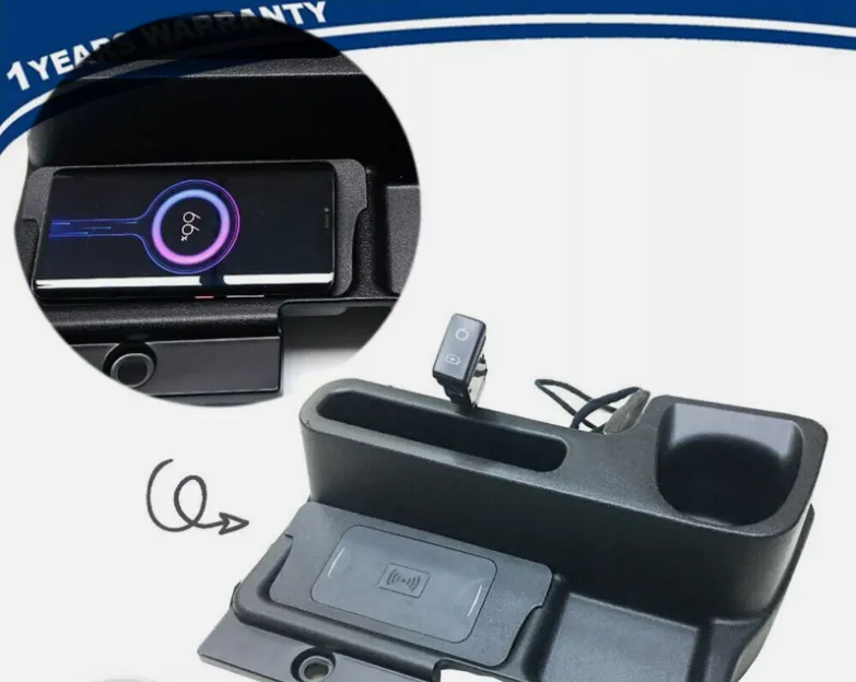 Center Console Storage Box V2 Suits Landcruiser 76 78 79 Series 2007 On Cup Holder Dark Grey Control