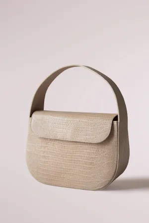 CESTA BAG LIZARD ECRU