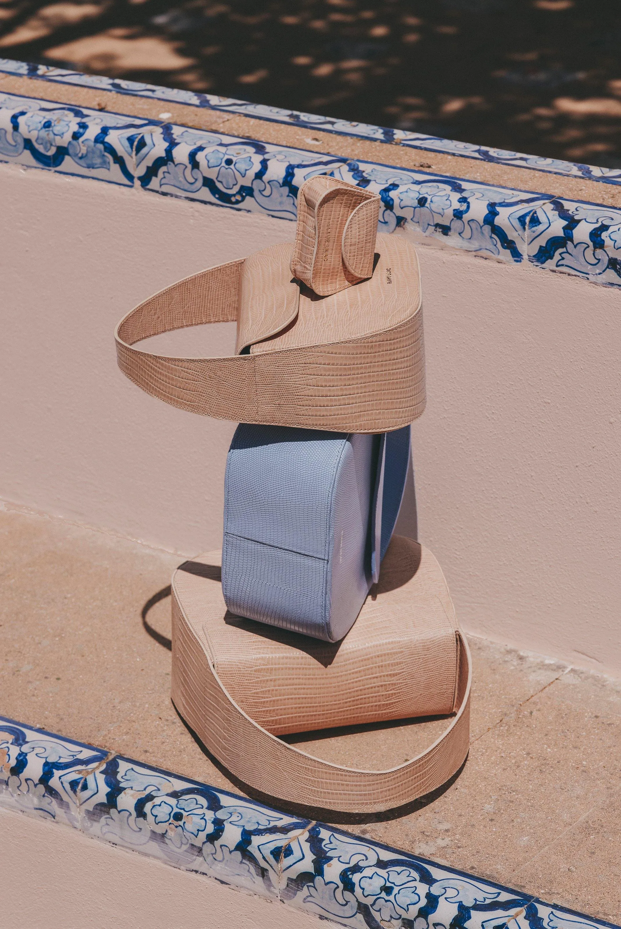 CESTA BAG LIZARD ECRU