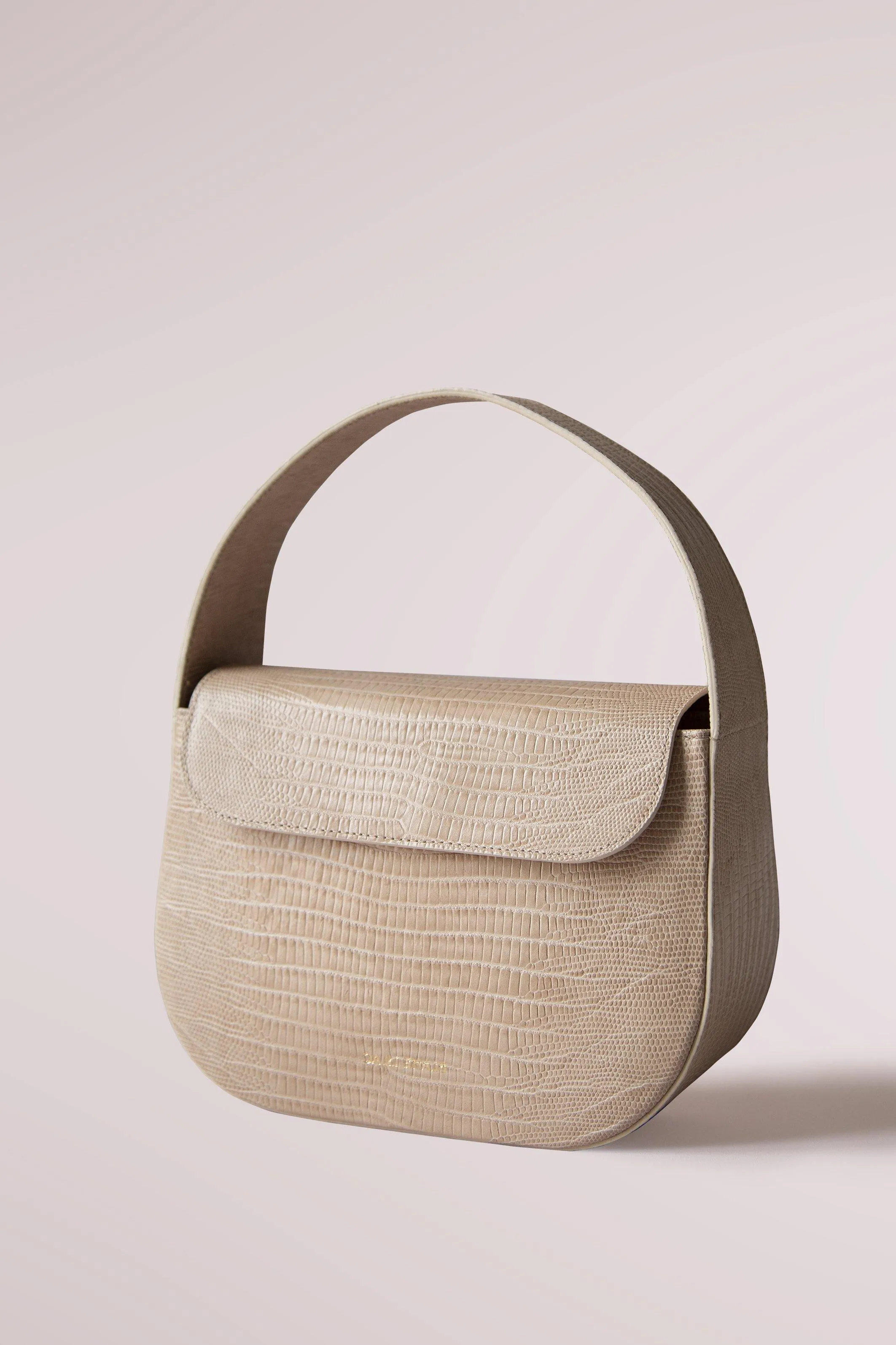 CESTA BAG LIZARD ECRU