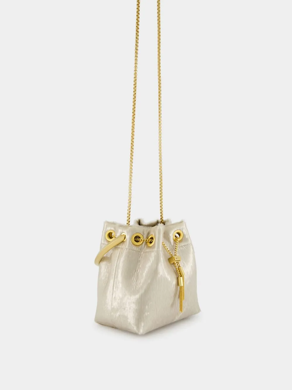 Champagne Bon Bon Gold Bucket Bag
