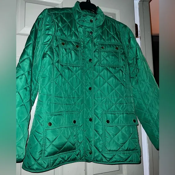 Charter Club Women's Quilted Collared Jacket Size Large
