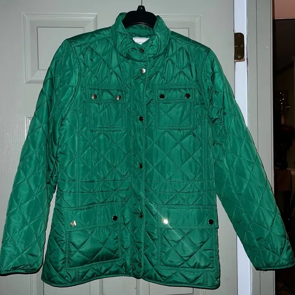 Charter Club Women's Quilted Collared Jacket Size Large