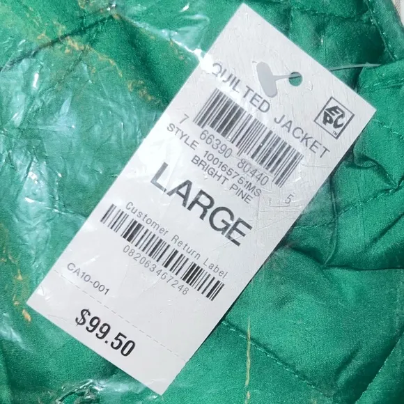 Charter Club Women's Quilted Collared Jacket Size Large