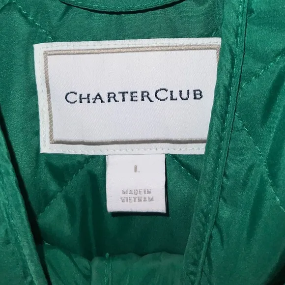 Charter Club Women's Quilted Collared Jacket Size Large