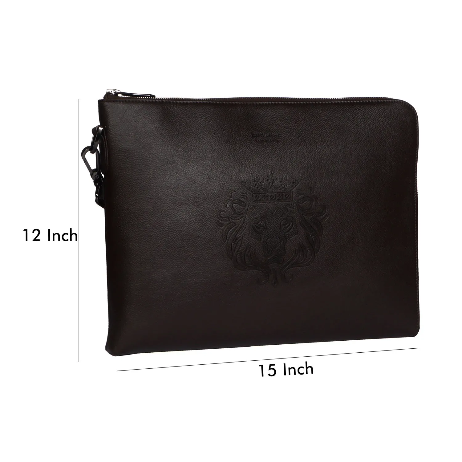 Classic Dark Brown Leather Stylish Cool laptop Sleeves/Messenger bag with Zip Compartment  By Brune & Bareskin