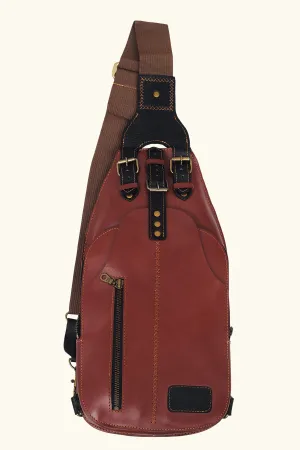 Classic Men's Leather Sling Bag