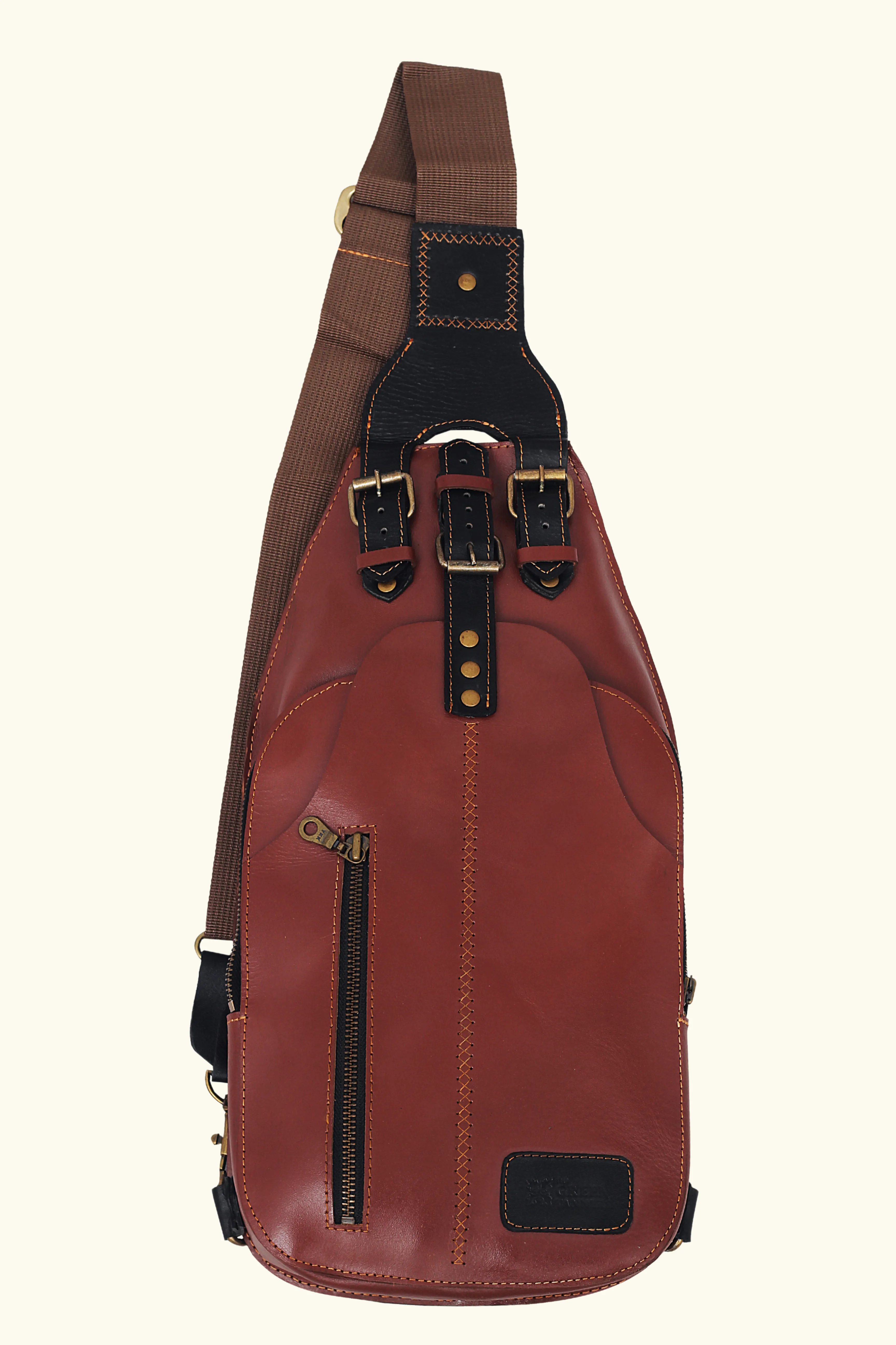 Classic Men's Leather Sling Bag