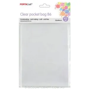 Clear Pocket Bag - B6 Size 133x186mm 45pk