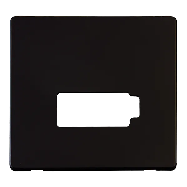 Click Definity SCP450MB 13A Fuse Connection Unit (Lockable) Cover Plate - Metal Black