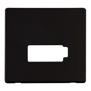Click Definity SCP450MB 13A Fuse Connection Unit (Lockable) Cover Plate - Metal Black