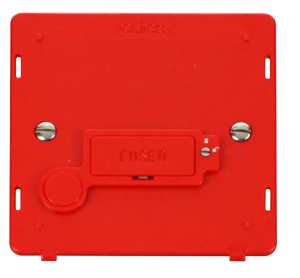 Click Definity SIN249RD 3A Fused Connection Unit With Flex Outlet (Lockable) Insert - Red