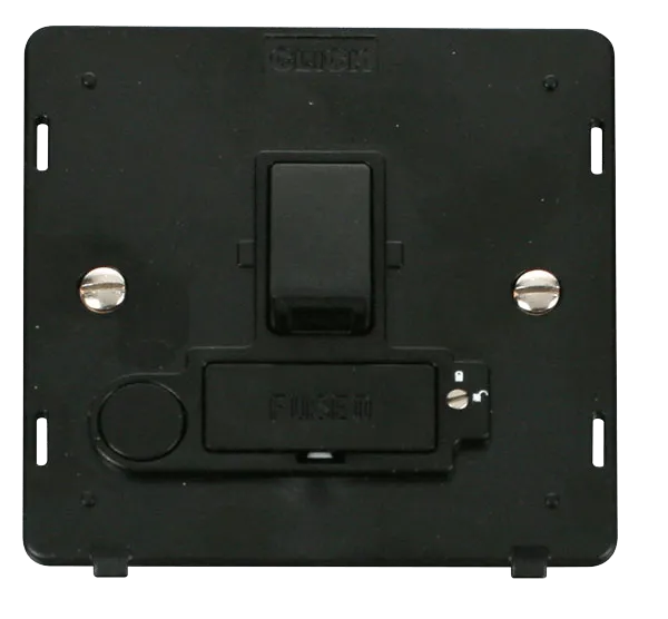 Click Definity SIN251BK 13A Fused Switched Conn. Unit With Flex Outlet (Lockable) Insert - Black