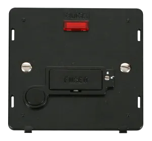 Click Definity SIN253BK 13A Fused Conn. Unit With Flex Outlet & Neon (Lockable) Insert - Black