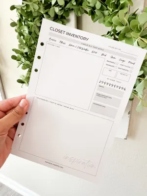 Closet/Outfit Inventory Tracker