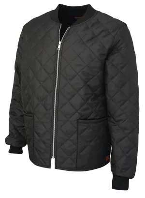 CLWJ25-4XL-Black Jacket Mens Tough Duck Quilted Freezer