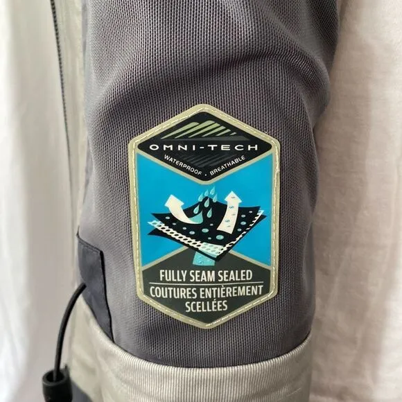 Columbia Titanium Omnitech waterproof jacket (shell) with drawstring hood.