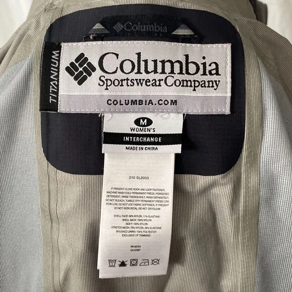 Columbia Titanium Omnitech waterproof jacket (shell) with drawstring hood.