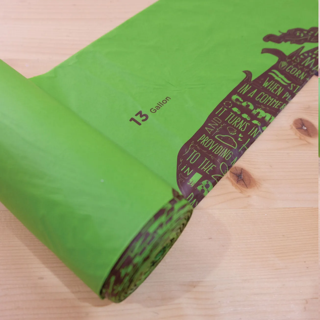 Compostable Trash Bin Liners<br>13 Gallon x2