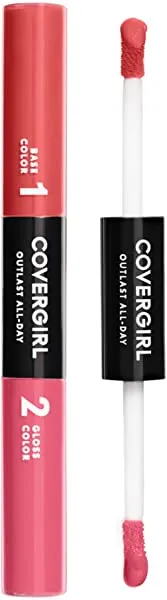 COVERGIRL Outlast All-Day Color & Lip Gloss, Coral Crave, 0.2 Ounce (packaging may vary)