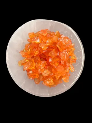 Crackled Orange Quartz Gemstone Chips