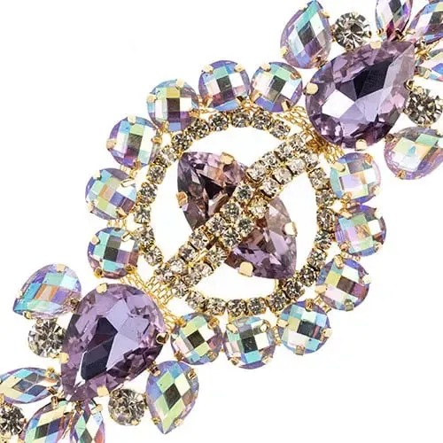 Crystal Motif Cosmos 13.5x5.7cm Aurora Borealis Gold Casing
