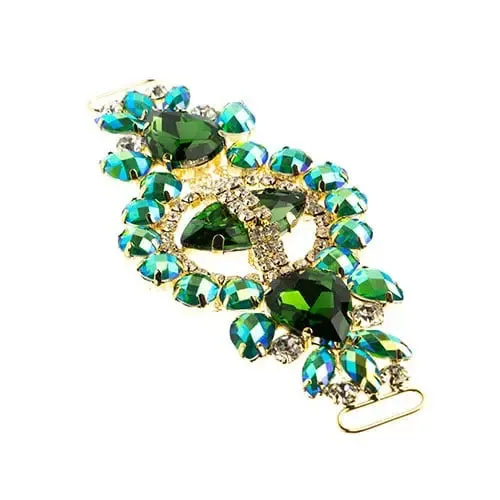 Crystal Motif Cosmos 13.5x5.7cm Aurora Borealis Gold Casing