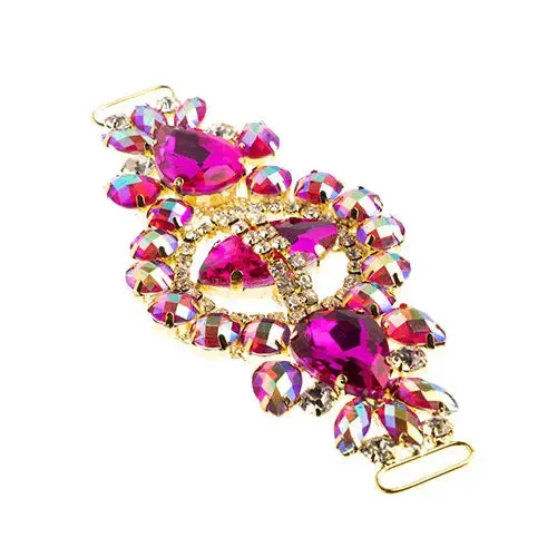 Crystal Motif Cosmos 13.5x5.7cm Aurora Borealis Gold Casing