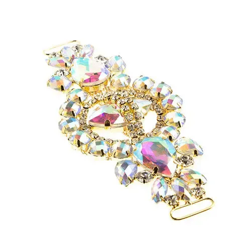 Crystal Motif Cosmos 13.5x5.7cm Aurora Borealis Gold Casing