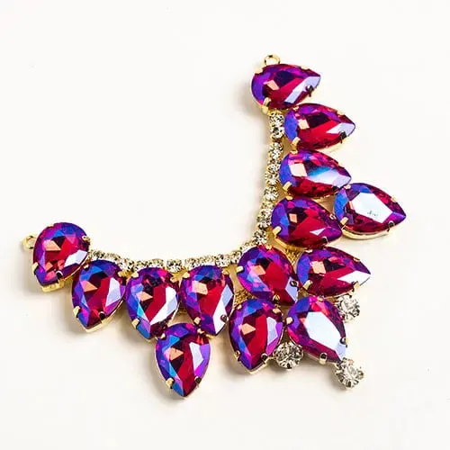Crystal Motifs Drop 9cm Aurora Borealis