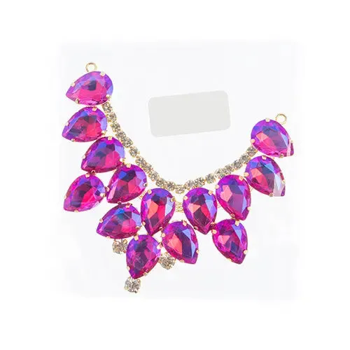 Crystal Motifs Drop 9cm Aurora Borealis