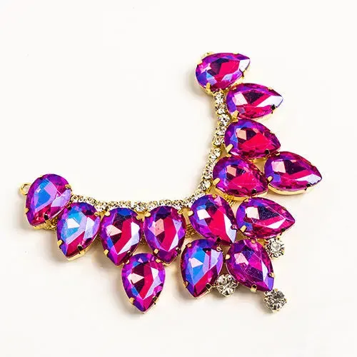Crystal Motifs Drop 9cm Aurora Borealis